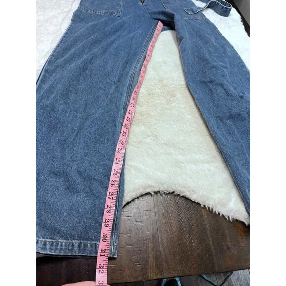 Sofie The Label Blue Denim Ashton Jumpsuit With Belt & Pockets Size M